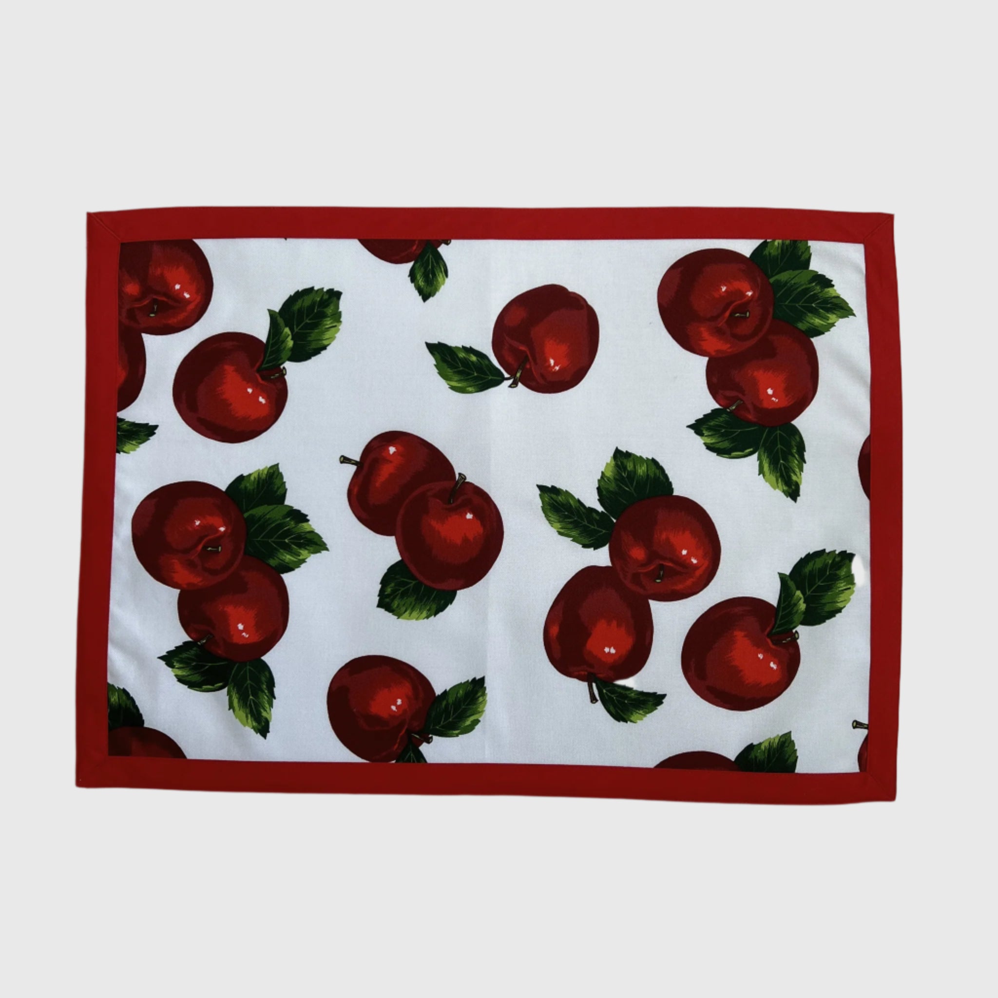Placemat with red apple pattern