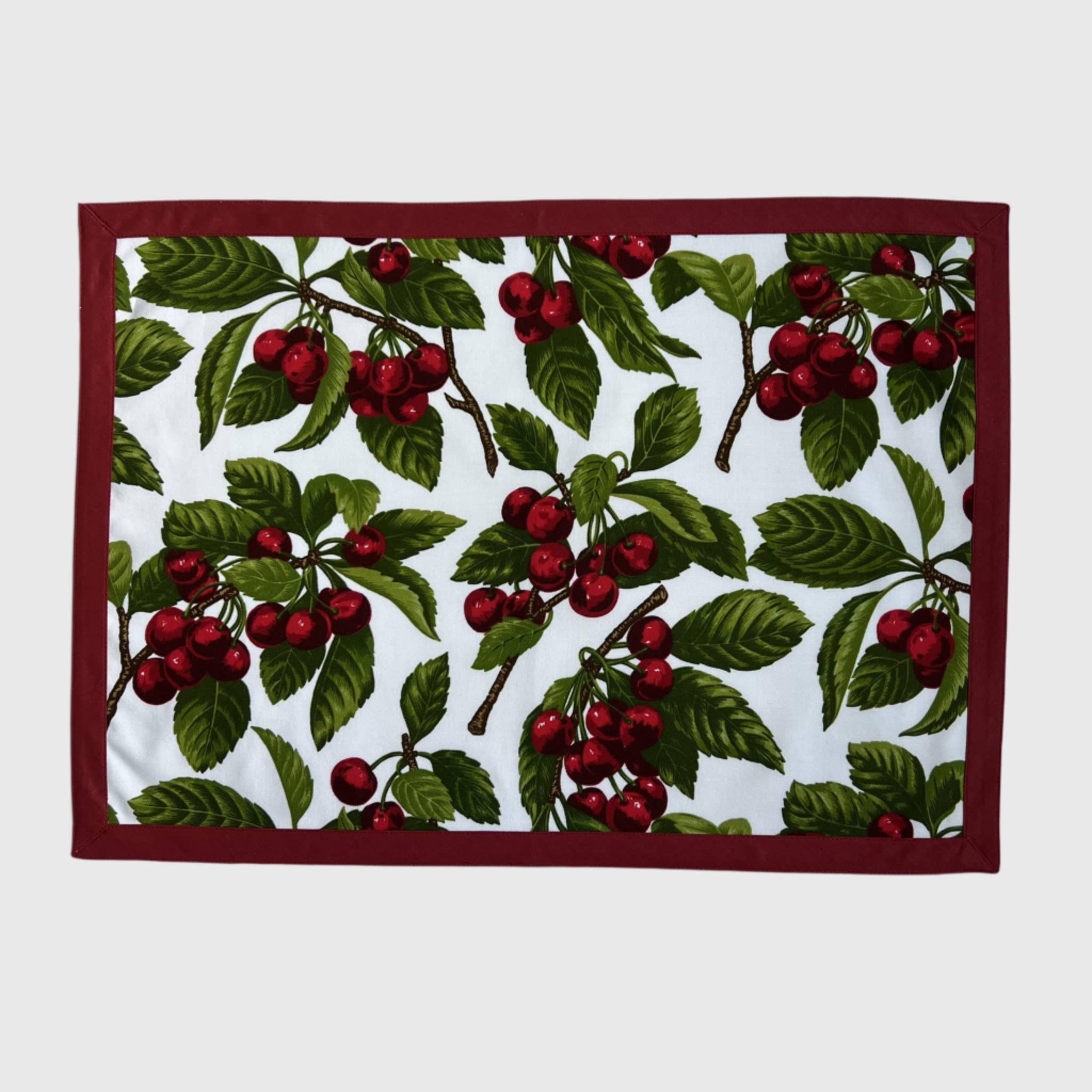 Placemat with cherry pattern