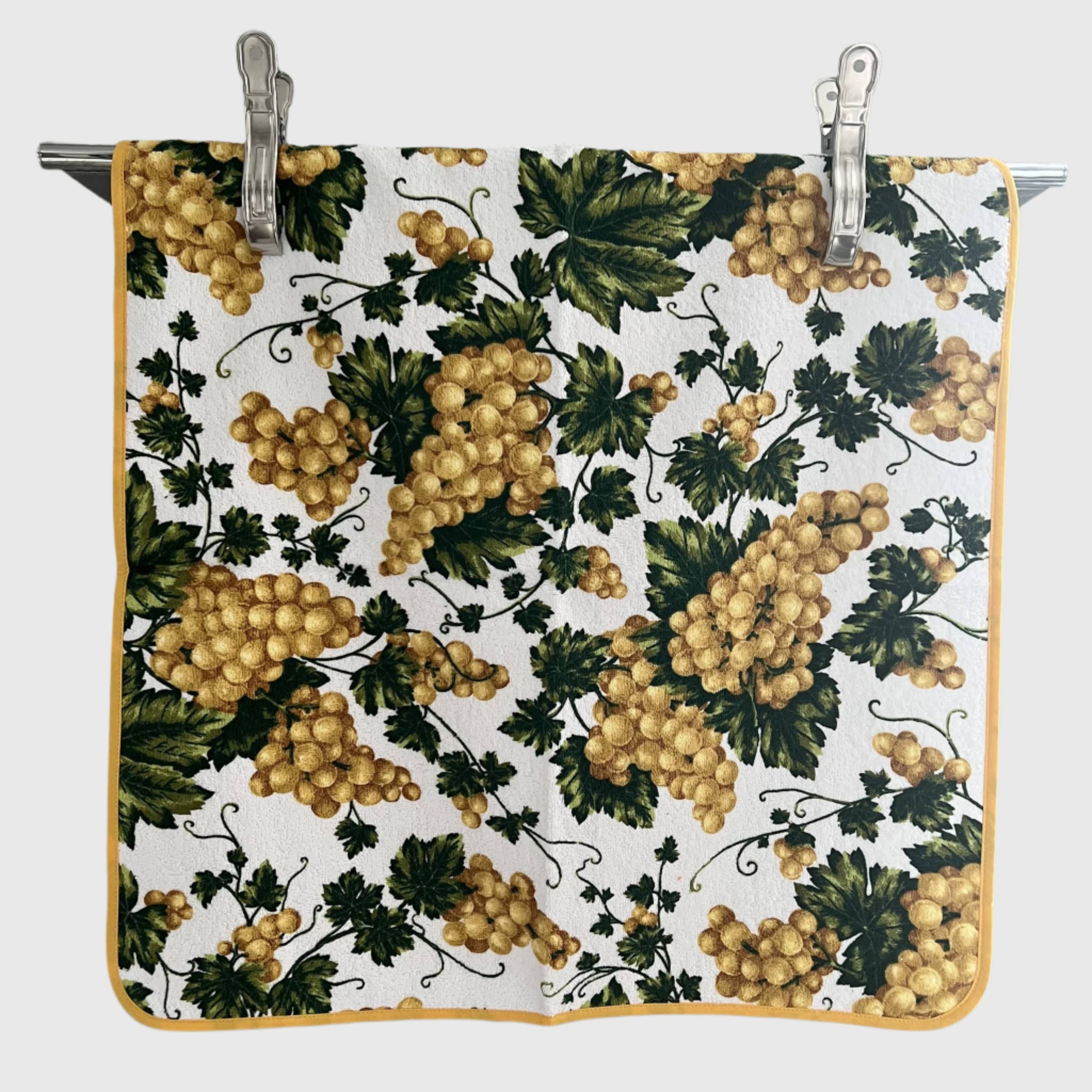 Towel with grape pattern