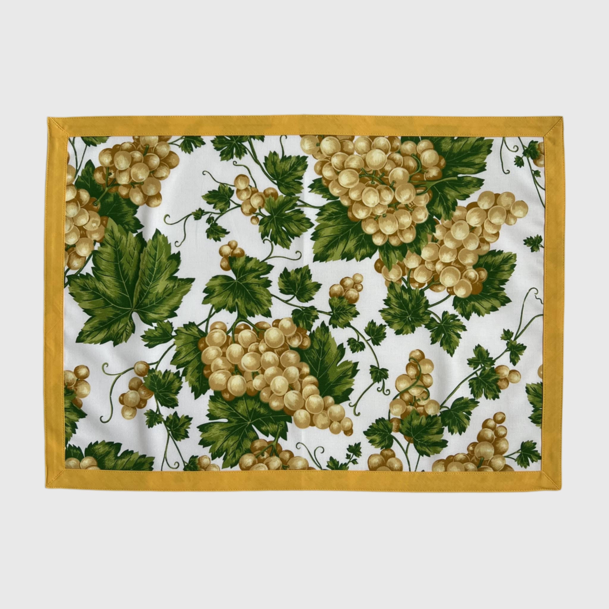 Placemat with grape pattern